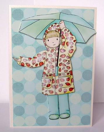 Rainy Days Girl Topper by Margaret McCartney