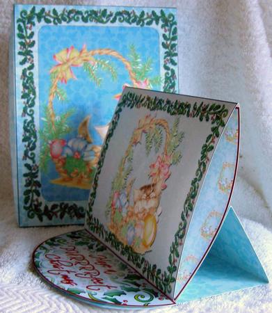 Bow Front Easel Kit - Kitten in a Basket by Margaret McCartney