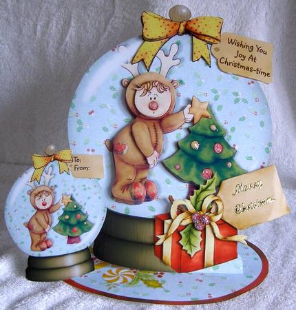 Easel Tableau Snow Globes - the Prettiest Star by Margaret McCartney