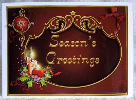 A Classic Christmas - Card Front with Step by Step by Margaret McCartney