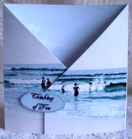 Crisscross Gate Fold Vintage Seaside by Margaret McCartney