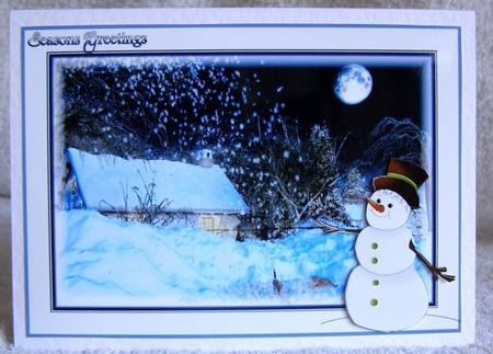 Moonlit Snowman by Margaret McCartney