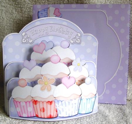 3D Cupcakes Pop Out Card Kit by Margaret McCartney
