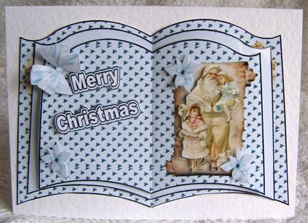 Vintage Santa with Children , on a Scroll Book Sheets by Margaret McCartney