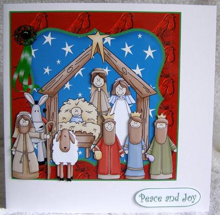 Nativity Embossed by Margaret McCartney
