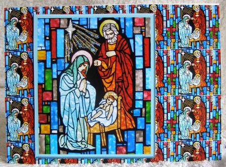 Stained Glass Nativity Bgs by Margaret McCartney