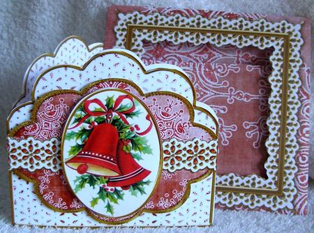 Christmas Bells Red Anglaise Scallop Step by Step Kit by Margaret McCartney