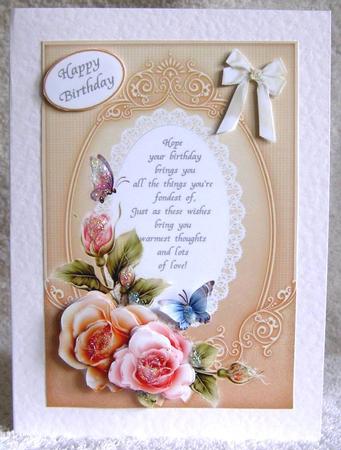 Rosy Glow Wishes. Birthday by Margaret McCartney