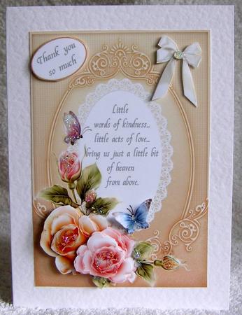 Rosy Glow Wishes. Thank You by Margaret McCartney
