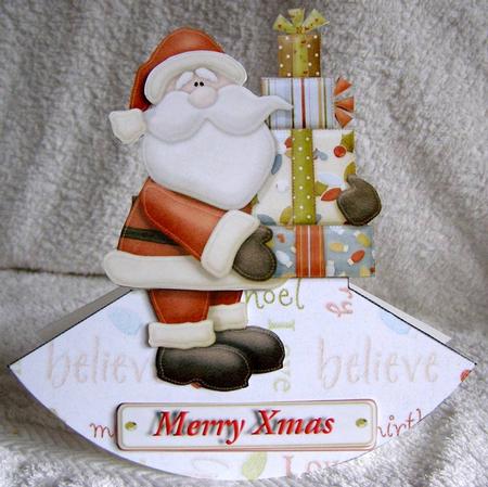 Santa with Pressies by Margaret McCartney