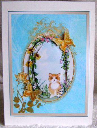 Ginger Cat and Butterflies Step by Step Decoupage by Margaret McCartney