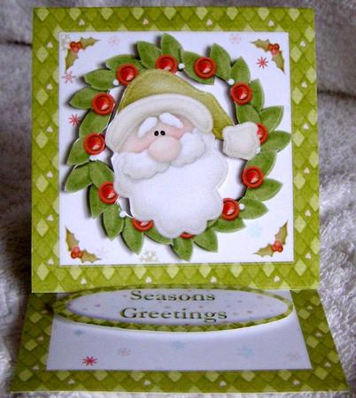 Santa Mini Easel by Margaret McCartney