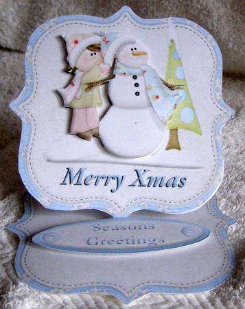Snow Fun - Mini Easel by Margaret McCartney