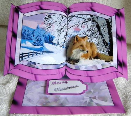 Winter Fox 3D Book Easel Card Kit by Margaret McCartney