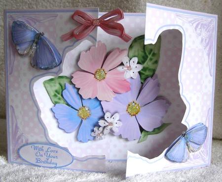 Open Fronts Shape-fold Kit - Flowers from My Garden - Cosmos by Margaret McCartney