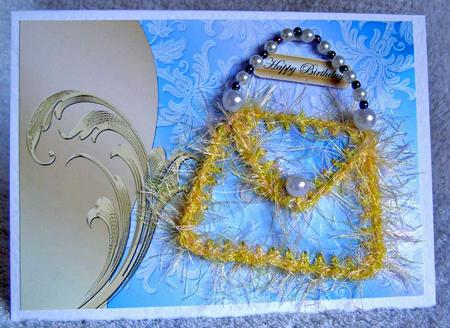 Handbag Crochet Card by Margaret McCartney