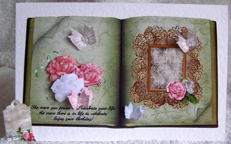 Antique Roses and Lace Butterflies by Margaret McCartney
