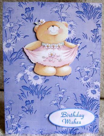 Blue Daisy Ramble A4 Backing Paper by Margaret McCartney