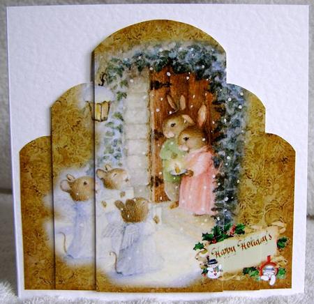 Carol Singing Shaped Pyramid Topper by Margaret McCartney