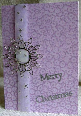 Lilac Beaded Flower A4 Backing Paper by Margaret McCartney