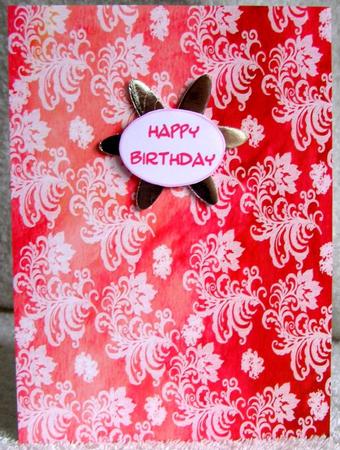 Red Silk and Lace Background by Margaret McCartney
