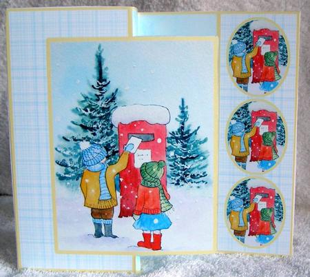 Posting a Letter A4 Watercolour Topper by Margaret McCartney
