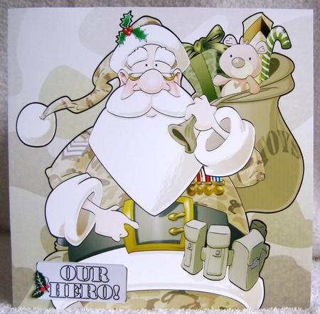 Armed Forces Santa Claus 8x8 Quick Card by Margaret McCartney
