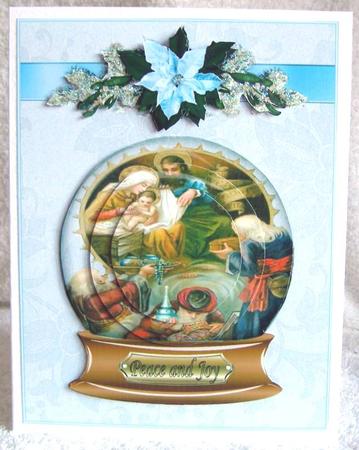 Vintage Nativity Snowglobe by Margaret McCartney