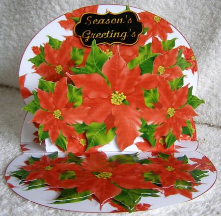 Poinsettia Passion 3D Mini Stepper by Margaret McCartney