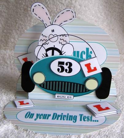 Driving Test Good Luck 3D Mini Stepper by Margaret McCartney