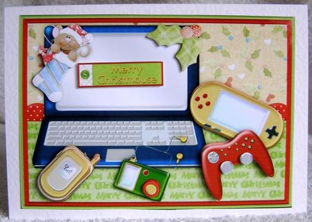 Merry Christmouse Games & Gadgets Decoupage by Margaret McCartney