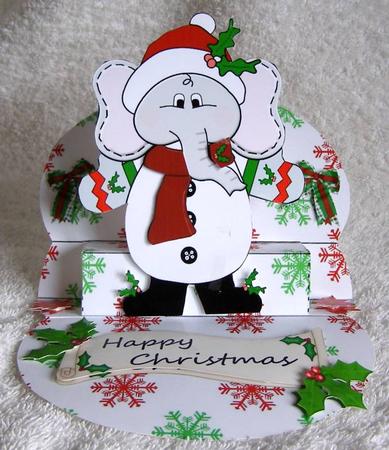 Christmas Ellie 3D Mini Stepper by Margaret McCartney