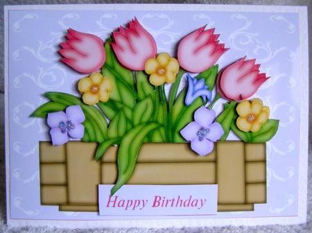 Spring Flowers Decoupage by Margaret McCartney