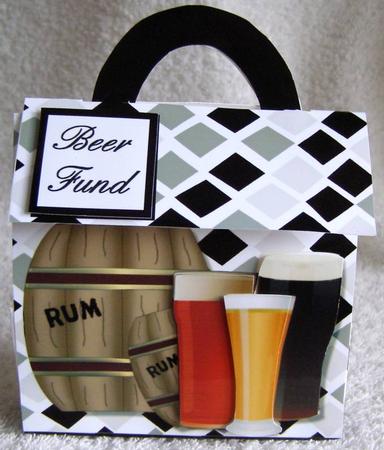 Single-sheet Trinket Bag - Beer Fund by Margaret McCartney