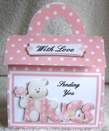 Single-sheet Trinket Bag - Hugs by Margaret McCartney
