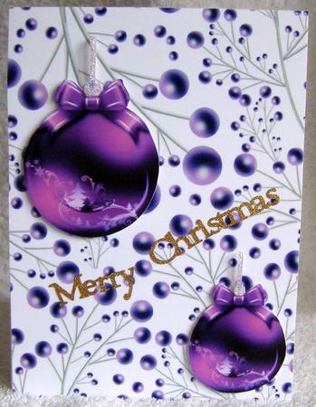 Berries in Purple A4 Backing Paper by Margaret McCartney