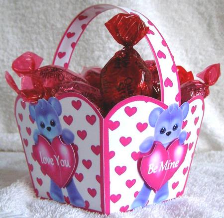 Treat Basket - Love Hearts by Margaret McCartney