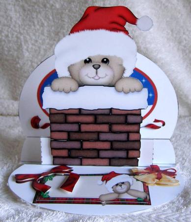 Christmas Teddy 3D Mini Stepper by Margaret McCartney