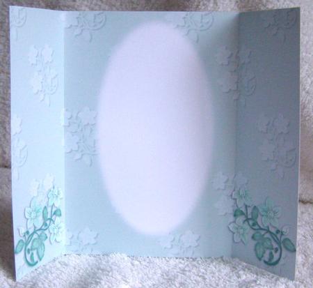 Oval Cross in Forest Green Gatefold Insert by Margaret McCartney