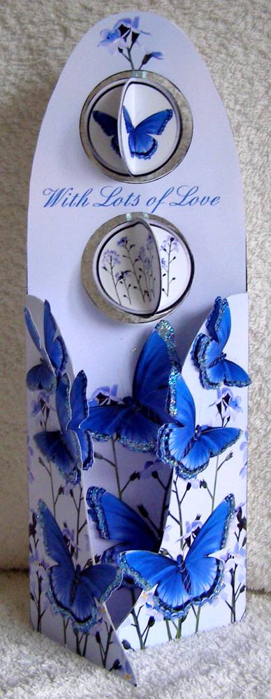 Tall Wing Card - Purple Butterflies by Margaret McCartney