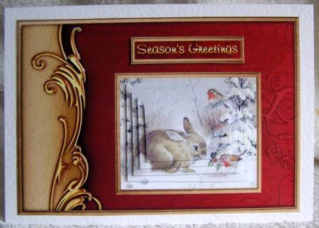 Christmas Animal Magic Pyramid Card by Margaret McCartney