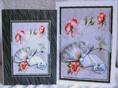 Fans & Flowers Card Topper Kit by Margaret McCartney