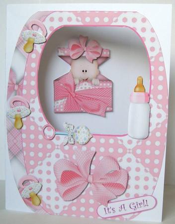 It's a Girl Card Front by Margaret McCartney