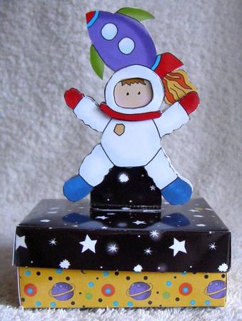 3D Topper Boxes - Spaceman by Margaret McCartney