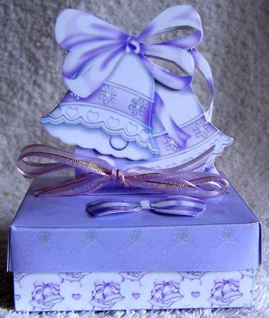 3D Topper Boxes - Wedding Bells in Lavender by Margaret McCartney