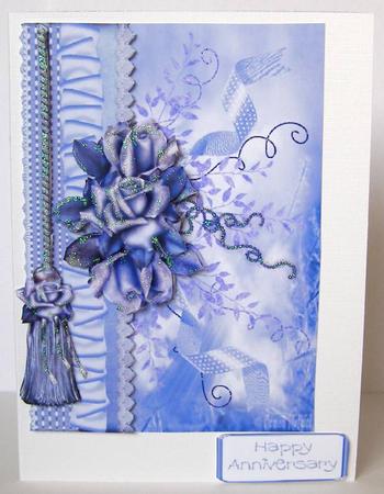 Tassles, Ribbons and Blue Roses by Margaret McCartney