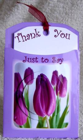 Thankyou Tulip Tag Pocket by Margaret McCartney