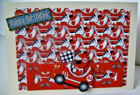 Red Racer Penny Slider by Margaret McCartney