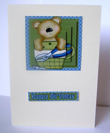 Teacup DIY Bear Decoupage and Pyramid Design by Margaret McCartney