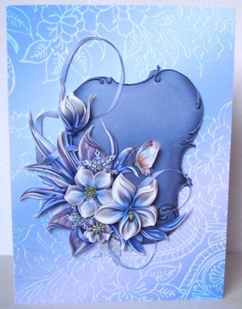 Floral and Butterfly Step by Step Card Topper by Margaret McCartney